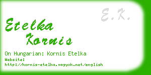 etelka kornis business card